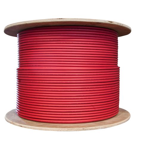 Cable, Bulk, CAT6, 550MHz, Shielded (STP), Solid, 23 AWG, PVC, Red, 1000' - Compatible Cable Inc