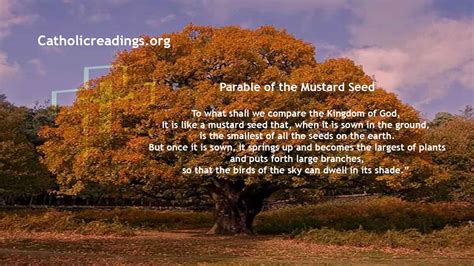 Parable of the Mustard Seed - Mark 4:30-32, Matthew 13:31-35, Luke 13: ...