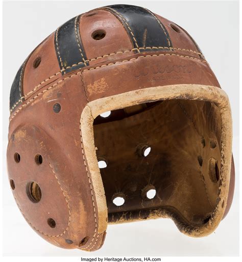 1940's Wilson Leather Football Helmet.... Football Collectibles | Lot ...