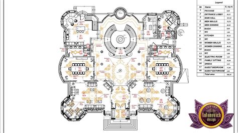 Luxury villa floor plan in UAE