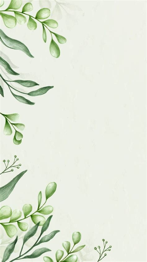 Green leaves background decoration mobile phone wallpaper vector | premium image by rawpixel.com ...