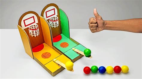 DIY Multiplayer Basketball Arcade Game From Cardboard in 2024 | Diy ...