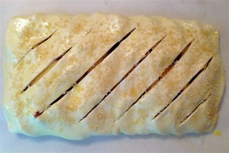 Shortcut Summer Peach Strudel - using frozen puff pastry!