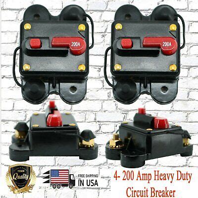 4x 200 Amp Circuit Breaker Replace Fuse Holder Car Marine Stereo Fuse 12V | eBay