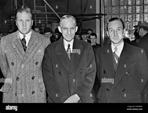 Henry Ford, His Son Edsel, and His Grandson Henry Ford II at the World's Fair, 1939 Stock Photo ...