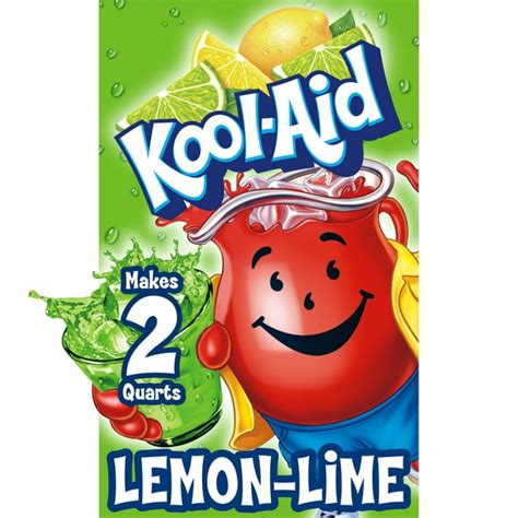 Kool-Aid Unsweetened Lemon Lime Artificially Flavored Powdered Soft Drink Mix, 0.13 oz Packet ...