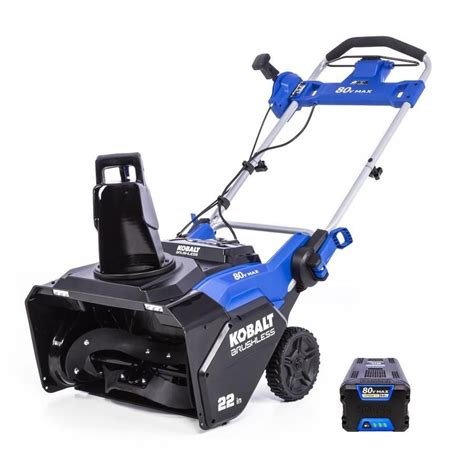 Kobalt 80-volt 22-inch Cordless Electric Snow Blower (Battery Included ...