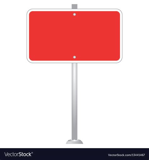 Blank road sign board Royalty Free Vector Image