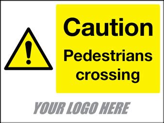 Caution Pedestrians Crossing Sign | Aura Sign Shop