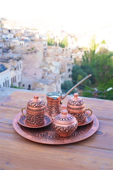 Turkish Coffee Set Copper Coffee Set Handmade Vintage | Etsy