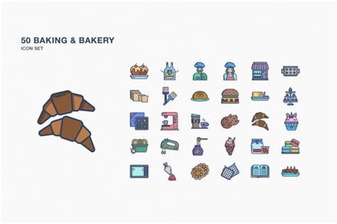 Baking & Bakery Icon Set - Design Cuts