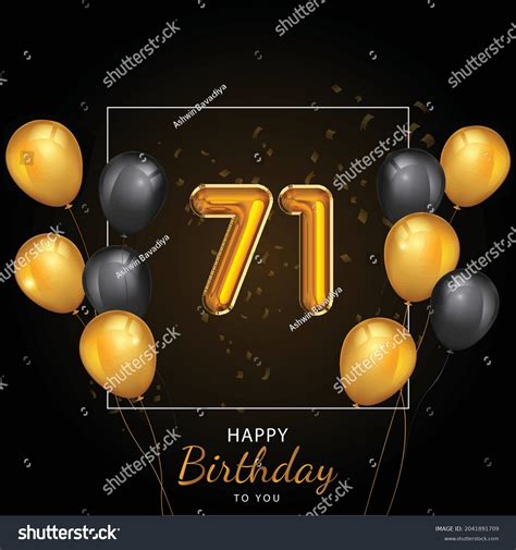 71 Happy Birthday Greeting Card Vector Stock Vector (Royalty Free) 2041891709 | Shutterstock