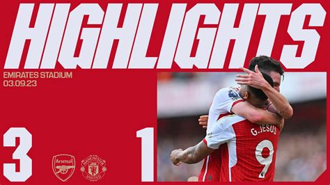 HIGHLIGHTS | Arsenal vs Manchester United (3-1) | Odegaard, Rice, Gabriel Jesus seal victory ...