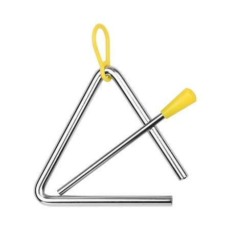 Eccomum 4 Inch Triangle Bell Triangolo with Metal Mallet Idiophone Steel Percussion Children ...