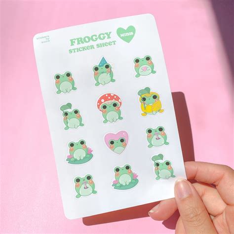 MINI Frog Stickers Frog Sticker Sheet Journal Phone Waterproof Matte - Etsy