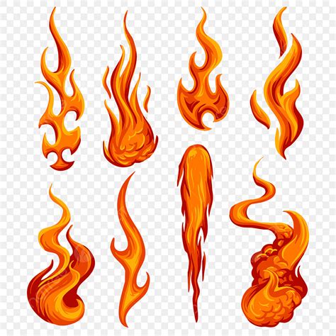 Fire Flames Clipart Transparent PNG Hd, Fire Flames Vector Set Illustration, Fire Clipart, Flame ...