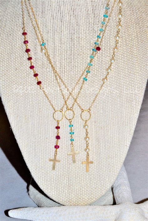 Rosary Necklace Gold Rosary Necklace Gemstone Rosary - Etsy