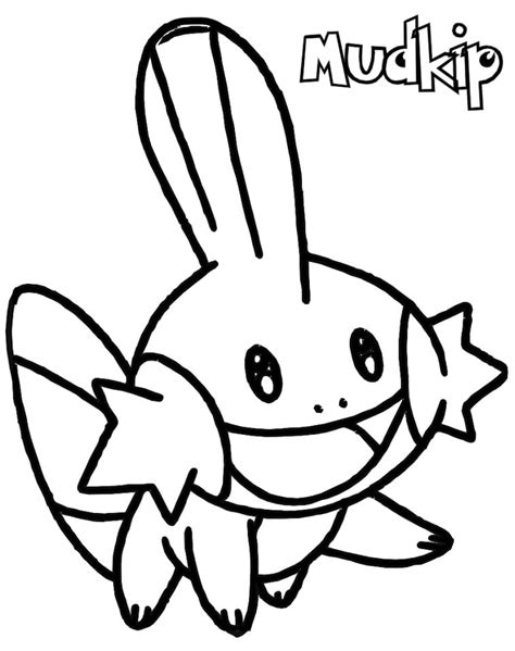 Pokemon Mudkip Coloring Page - Free Printable Coloring Pages for Kids