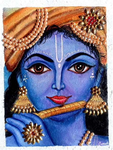 Murli Manohar (Krishna) | Water Color Painting | Samata Ghosh | Exotic India Art