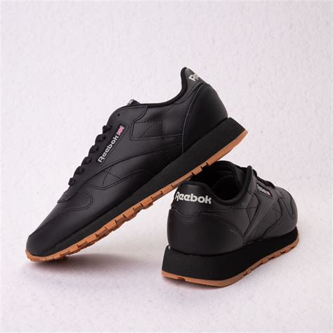 Mens Reebok Classic Leather Athletic Shoe - Black / Gum | Journeys