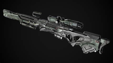 ArtStation - Sci-fi sniper rifle