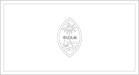 Guam Flag coloring page - Download, Print or Color Online for Free