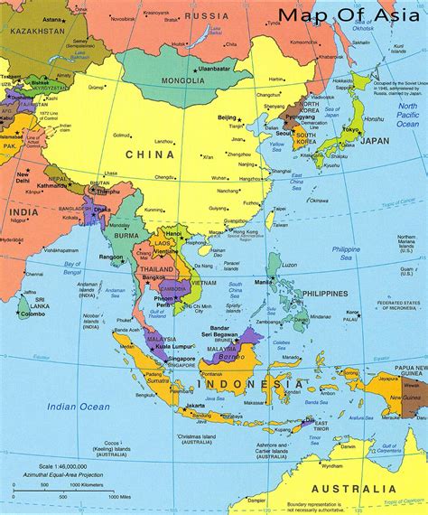 Countries Of Asia Map Labeled - United States Map