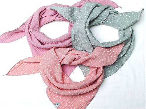 Cotton muslin neck scarf bandana face mask, cotton bandana triangle ...