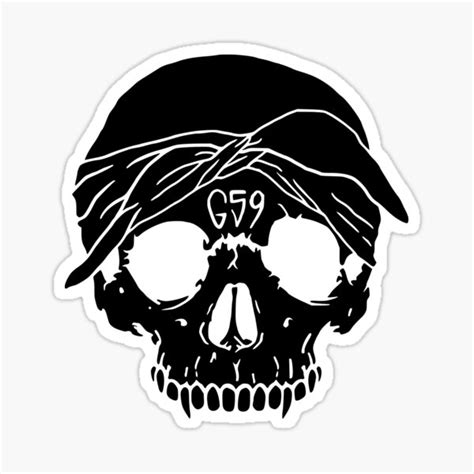 "G59 Logo Skull" Sticker for Sale by Yellow-Zebra | Redbubble