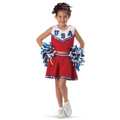 Costume King® Patriotic Cheerleader School Sport Pom Poms Book Week Girls Costume | The Warehouse