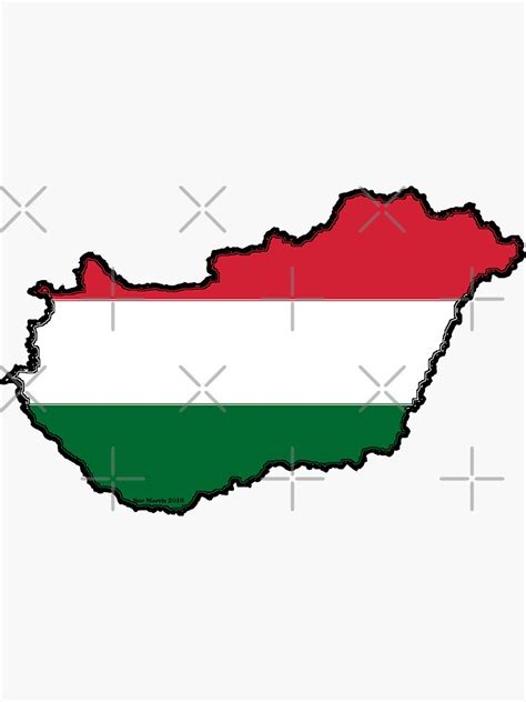 "Hungary Map With Hungarian Flag" Sticker for Sale by Havocgirl | Redbubble