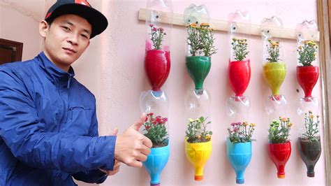 Colorful Garden from Plastic Bottles, Cute Vertical Garden Ideas - Gardening Chronicle