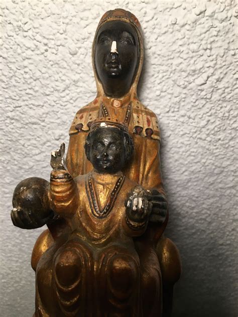 BLACK MADONNA OF MONTSERRAT ALTAR STATUE AGE AND Origin? | Antiques Board