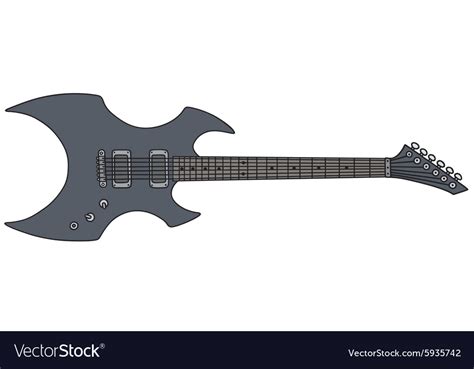 Heavy metal electric guitar Royalty Free Vector Image