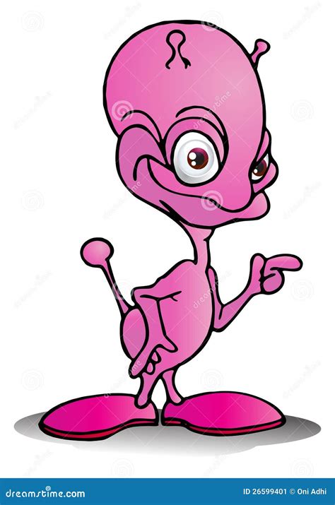 Pink alien stock illustration. Image of illustration - 26599401