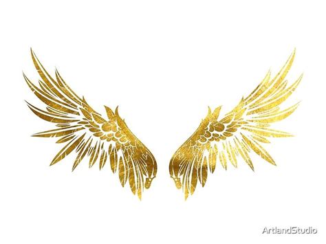 Gold angel Wings Art • Millions of unique designs by independent ...