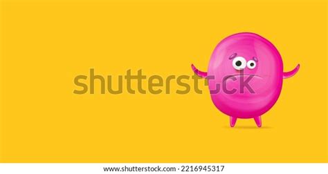 Vector Cartoon Funny Pink Alien Monster Stock Vector (Royalty Free ...