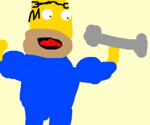 Homer Weightlifting - Drawception