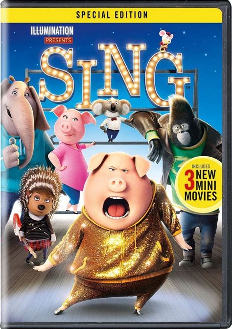 SING DVD Buster MOON,Matthew MCCONAUGHEY,Reese WITHERSPOON Scarlett ...