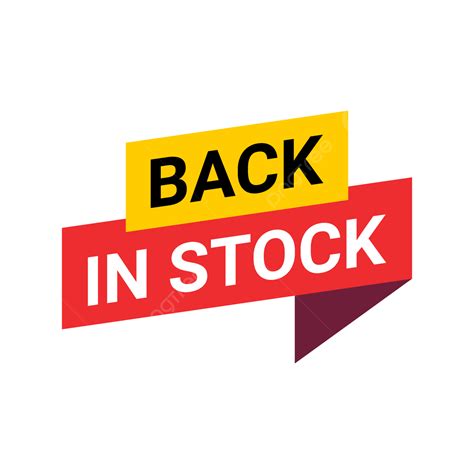 Back In Stock Label Vector On Isolated, Back In Stock, Label Vector, Label PNG and Vector with ...