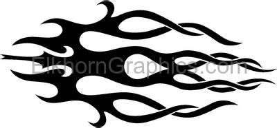 Tribal Flame Sticker 29 - Tribal Flame Stickers | Elkhorn Graphics LLC