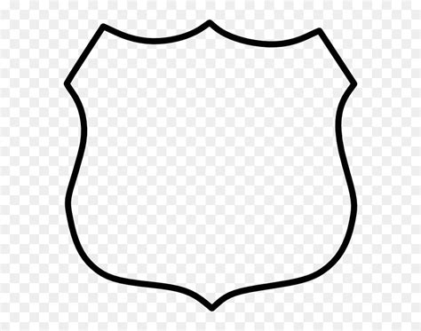 Police Badge Outline Vector, HD Png Download - vhv