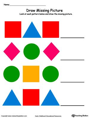 Patterns For Kindergarten - Kindergarten