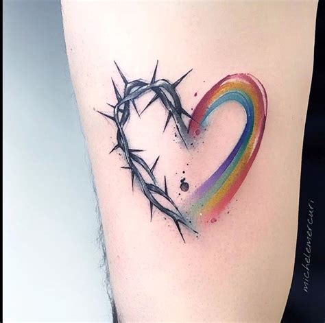 Tattoo Broken Heart, Heart And Soul Tattoo, Rainbow Heart Tattoo, Heart Tattoo Images, Heart ...