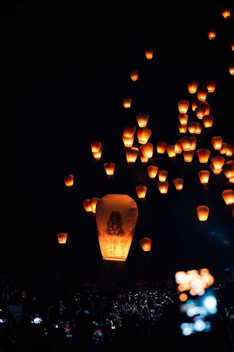 Sky Lantern Festival Drop Lights - Free photo on Pixabay