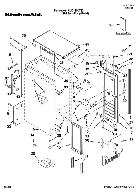 Kitchenaid Ice Maker Parts Diagram / Kitchenaid Refrigerator KSCS23FTMS01 Ice maker dispenser ...