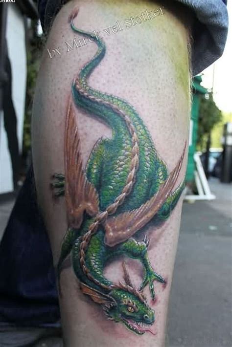 33 Modern Dragon Tattoos For Leg - Tattoo Designs – TattoosBag.com