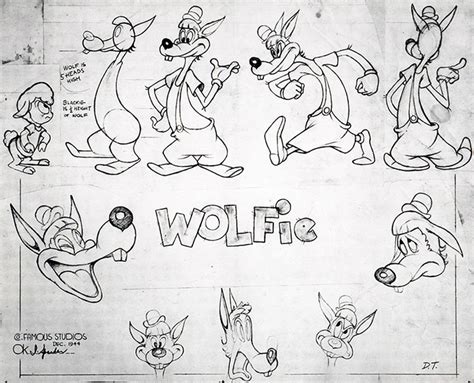 Wolf Cartoon Model Sheet