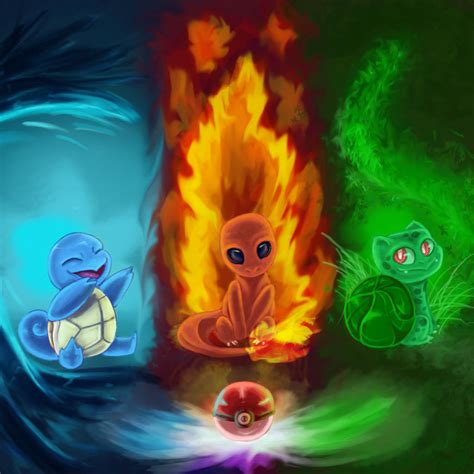 Red and Blue Starters ~ Pokemon SpeedPaint by MilaCaroline on DeviantArt