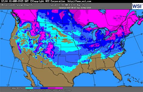 Current Snow Cover United States